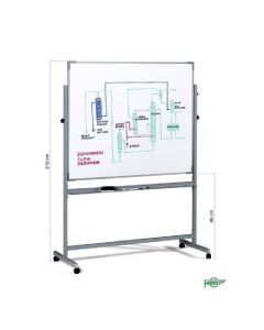 Tableau Blanc FAIBO Rotatif Double Face 122 x 150 cm