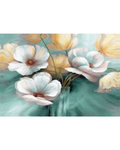 Tableau De Décoration 60 x 90 cm Fleur Bleu (LX34-T1)