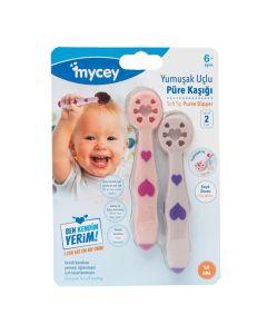Set De 2 Cuillères Bébé MYCEY - Rose & Violet