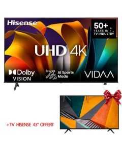 Téléviseur HISENSE 85″ Smart Série A6N LED UHD 4K - Noir 