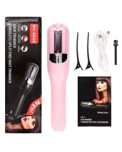 Tondeuse à Cheveux Sans Fil Pour Pointes Fourchues - Rose