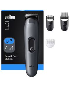 Tondeuse Multifonction 4EN1 BRAUN AIO3500 Rechargeable - Noir