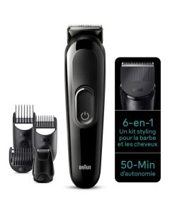 Tondeuse Multifonction 6EN1 BRAUN MGK3410 Rechargeable - Noir