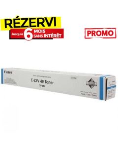 Toner Laser Original CANON C-EXV 49 Cyan Pour photocopieurs 