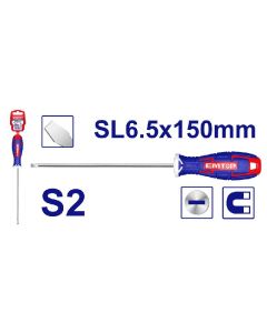 Tournevis Plat EMTOP SL6.5 125mm - Chez Mytek