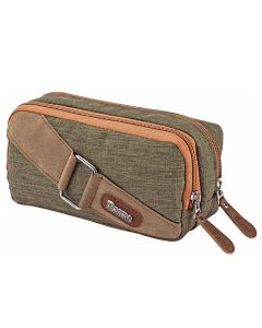 
Trousse BRONS avec motif croix bouclée double zip - Vert
