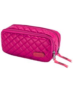 Trousse Capitonnée BRONS double zip - Rose