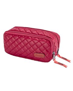 Trousse Capitonnée BRONS double zip - Rouge