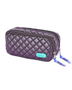 Trousse Capitonnée BRONS double zip - Violet