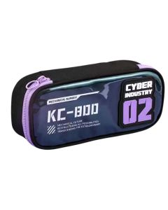Trousse Scolaire Pour Garçon Noir Avec Bonde Violet