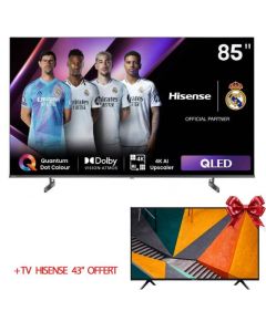 TV Hisense 85″ Smart Série Q6N QLED 4K UHD - Noir