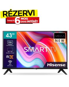 Tv HISENSE 43'' Smart A4K FULL HD