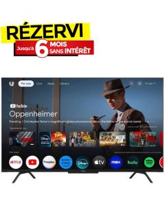 TV TELEFUNKEN 65'' Smart Google Tv G4E 4K UHD + Récepteur intégré MATTE SCREEN 