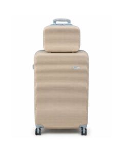 Valise Grand Modèle MILANO BAG avec mallette Petit modèle - Beige