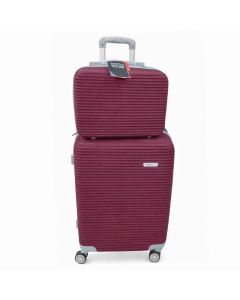 Valise Moyen Modèle Rouge bordeaux MILANO BAG avec mallette grand modèle
