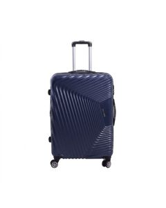 Valise SAFARI 75L 4 Roues 360° ABS 65 cm Bleu Foncé