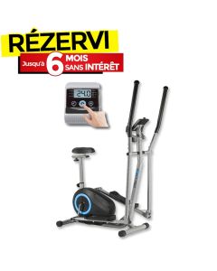 Vélo Elliptique LIGHT FITNESS VIGOR 2 EN 1 - Noir&Silver