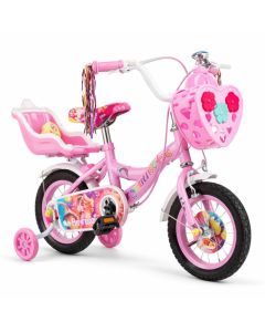 Vélo Pour fille YIBEIQI princesse 12 pouces - Rose clair