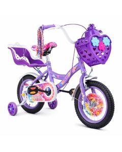 Vélo Pour fille YIBEIQI princesse 12 pouces - Violet