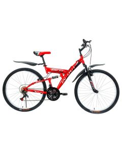 Vélo VTT IN-OUT Susp 26'' - Rouge