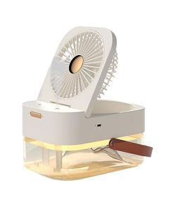 Mini Ventilateur LED "Lune" - Silencieux - Portable - Bleu