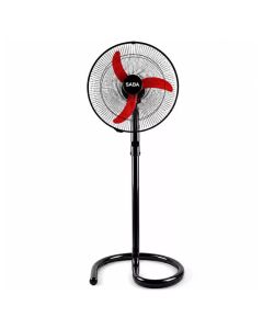 Ventilateur sur Pied SABA PIANO – 3 Vitesses – Noir & Rouge
