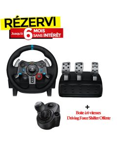 Volant & Pédale LOGITECH G29 + Boite à 6 vitesses Driving Force Shifter