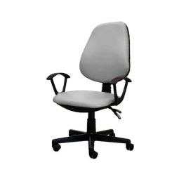 Chaise De Bureau Sécretaria SOTUFAB En Simili Cuir Avec Accoudoirs - Gris