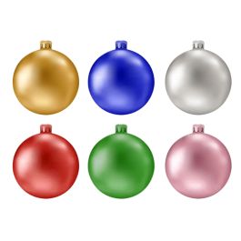 6 Boules de Décoration Pour Sapin (KM025)