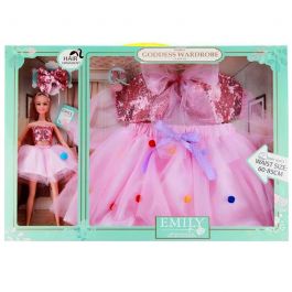 Poupée EMILY Avec une Jupe Pour Filles - Rose