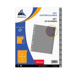 Intercalaire De Séparation OFFICEPLAST En PP Mensuel - A4