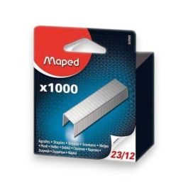 Agrafes MAPED 23/12 en fil métallique galvanisé - 1000 pièces