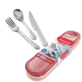 Boite À 3 Couverts MAPED 870402 - Rouge