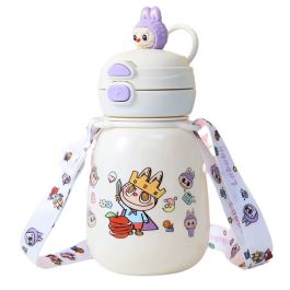 Gourde D’Eau Labubu Pour Enfants 500ml - Blanc