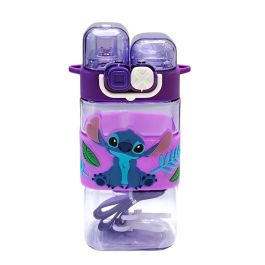 Gourde D'Eau Stitch avec Paille Intégrée 400ml - Violet