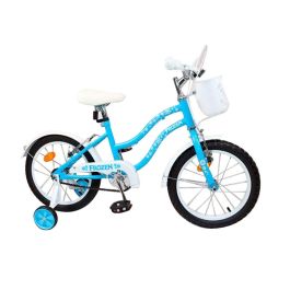 Vélo Fille 16" Huffy Frozen - Acier Bleu/Blanc - Avec Chaîne Et Roues Stabilisatrices - Reine Des Neiges