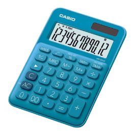 Calculatrice CASIO 12 Chiffres Avec Taxe Pile+Solaire - Bleu