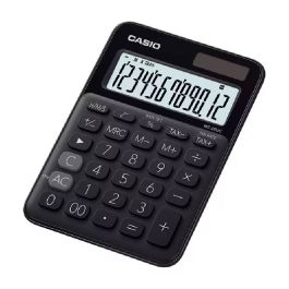 Calculatrice CASIO 12 Chiffres Avec Taxe Pile+Solaire - Noir