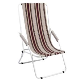 Chaise Longue ROYAL HOME Sans Coussin - Blanc & Beige