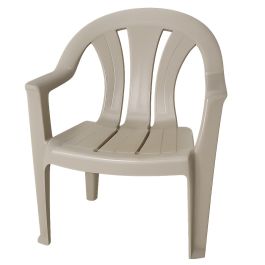 Chaise Plastique Soltan Avec Accoudoirs - Beige