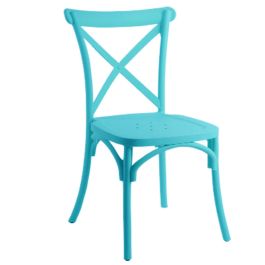 Chaise Moderne Sofpince Metallika - Bleu