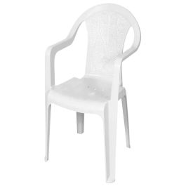 Fauteuil Plastique Diamont Avec Accoudoirs - Blanc