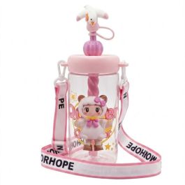 Gourde MORHOPE pour Enfant avec Paille et Sangle - Rose