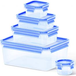 Set De 5 Boîtes De Conservation TEFAL Masterseal En Plastique - Bleu