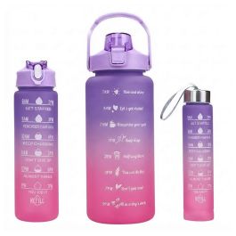 Ensemble de 3 Bouteilles d’Eau Motivationnelles 1500/900/300ml - Violet