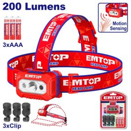 Lampe Frontale LED EMTOP EFLG013AAA8 200 Lumens