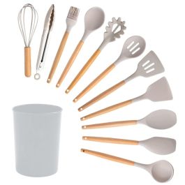 Lot De 12 Ustensiles De Service En Silicone - Blanc