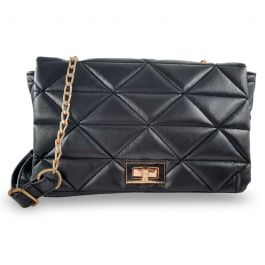 Sac Bandoulière MODALINE Milessa avec Chaine - Gold & Noir