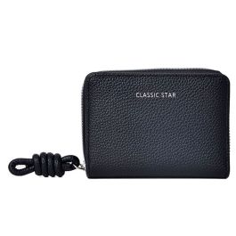 Mini Portefeuille Pour Femmes Classic Star - Noir