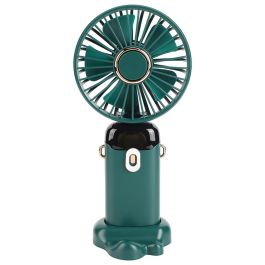 Mini Ventilateur Rechargeable Portatif LED 5 Vitesses - Vert